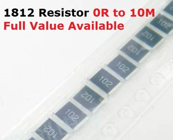 50PCS/daug SMD Chip Rezistorius 1812 10R/11R/12R/13R/15R 5% Atsparumas 10/11/12/13/15/Omų Varžai k Nemokamas Pristatymas