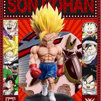 Anime Dragon Ball Z Son Gohan Vedžitas Pav Raumenų Fitneso Duomenys DBZ Super Saiyan Veiksmo Figūrėlė PVC Statula Modelis Žaislą Dovanų