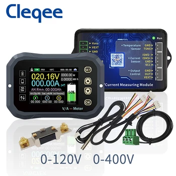 Cleqee KG140F Baterijos Testeris 100V 400A Coulometer Metrų Baterijos Talpos Indikatorius LCD Galios Ekranas Telefonai Kontrolės KL140F