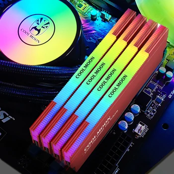 COOLMOON D134S RAM Heatsink tamprus 5V 3PIN ARGB Atminties Barstytuvas Aušintuvas Naudojamos RGB Vėsinimo Liemenė PC Desktop