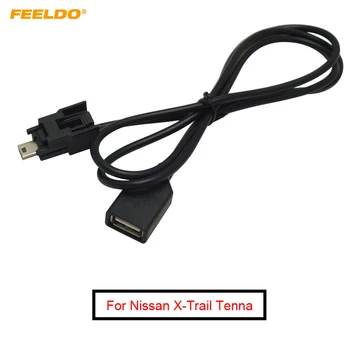 FEELDO 1Pc Automobilių Garso Radijas, USB į Mini USB Jungiklis Laido Adapteris, skirtas 