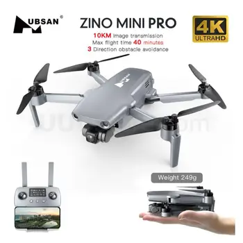 Hubsan ZINO Mini PRO 249g GPS Drone su 4K vaizdo Kameros 3-Ašis Gimbal Quadcopter 45mins 10KM Kliūtis, Išvengti Profesinių
