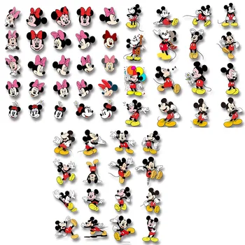 Mickey Minnie Disney Animacinių filmų personažus, Šilumos Vinilo Lyginimo Lipdukai, Dekoras Audinio lopai Šilumos Perdavimo spausdinimo