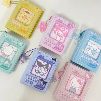 Mielas Sanrio Kortelės Rišiklio Cinnamoroll Kuromi Melodija Hello Kitty Pom Pom Purin Albumą Animacinių filmų Saugojimo Albumą Kortelės knyga