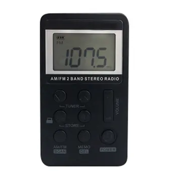 Mini Radijas AM, FM Kišenėje Nešiojama Stereo Radijo Maža Skaitmeninis Radijas su Įkraunama Baterija & LCD Display & ausinių