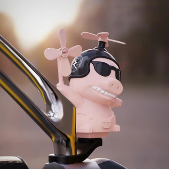 Motociklo Galinio vaizdo Mirro vėjo malūnas Piggy Šalmas Apdailos Žaislas mielas Kiaulių V elcro Veidrodėliai Vairo Kalno Kiaulių Universalios