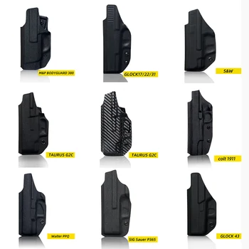 Naujas Kydex Dėklas Skirtas Jautis G2c TH9 S&W Glock 17/22/31/43 Sig P365 Colt 1911 CZ Ginklų Dėklas IWB 9MM Pistoletas Dėklas Paslėptas Atlikti