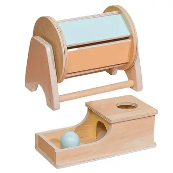 Naujas Montessori Macaroon Spalva Verpimo Būgno Rungtynės Monetų Dėžutė Nuolat Lauke Turas Stačiakampės Dėžutės Vaikams Jutimo Žaislai, Kūdikių Dovanos