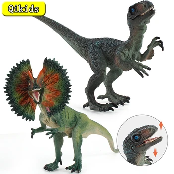 Realus Dinozaurų Modelis Tikroviška Dilophosaurus Velociraptor Dinozaurai Pav Playset Dovana Veiksmų Skaičiai Žaislas Vaikams, Dovanos