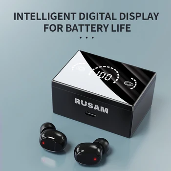 RUSAM RS32 TWS Wireless Ausines In-Ear Ausinių V5.2 