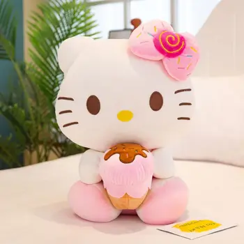 Sanrio 30Cm Hello Kitty Pildymo Pliušiniai Žaislai iškamša Kawaii Kambarį Papuošti Dovaną Plushies Mergaitėms Dovanas Vaikų