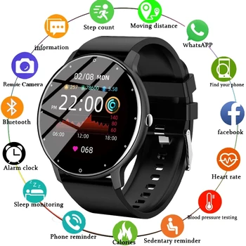 2022 Naujas Smart Watch Vyrai Moterys Visiškai Jutiklinį Ekraną Sporto Fitneso Žiūrėti IP67 atsparus Vandeniui Bluetooth 