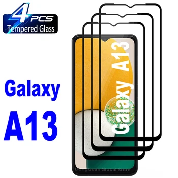 4Pcs Aukštos Auminum BlackTempered Stiklo Samsung Galaxy A13 A13-5G A03 A03S A12 A23 Screen Protector, Stiklo Plėvelė