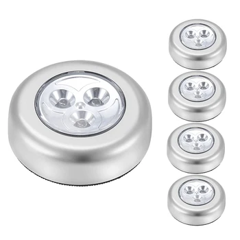 AAA Baterija LED Pagal Kabineto Šviesos diodų (led) Touch Spinta Šviesos Belaidžio Naktį Lempa Virtuvės Spinta Miegamajame Apšvietimas