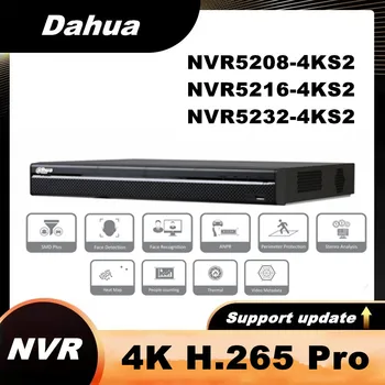 Dahua 4K H. 265 Pro Versija anglų kalba NVR 8CH NVR5208-4KS2 16CH NVR5216-4KS2 32CH 5232-4KS2 Be PoE Prievadų Tinklo Vaizdo Įrašas