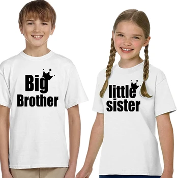 Didysis Brolis Broliukas Nustatyti Seserys Atitikimo Komplektus Brolius, Seseris, Marškinėliai Didelis Artimųjų Seselė, Drabužių Baby Girl Tees Berniukas Įstaiga