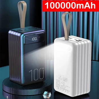 Galia Banko 100000mAh Nešiojamas Įkroviklis, 4 USB LED Poverbank Išorės Baterija Powerbank 100000 mAh 