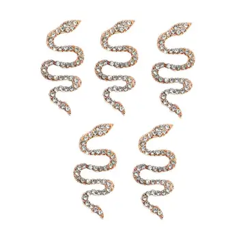 Gyvatė Nagų Kristalai - 3D Flatback Aukso Deimantų Dygliuotos Lydinio Gyvatė Papuošalai, Pakabukai Nagai 