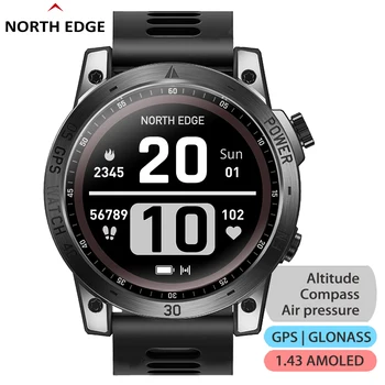 Karinės 2023 Naujas GPS Laikrodžiai Vyrų Sporto Smart Žiūrėti HD AMOLED Ekranas 50M ATM Aukštimatis, Barometras, Kompasas Smartwatch Vyrams