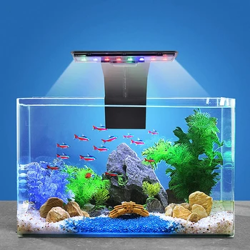 LED Akvariumo Šviesos 3 Režimai Reguliuojami Žuvų Bakas Lemputės 5W LED 16 Pasodinti Akvariumo Lempos RGB Balta ir Mėlyna Spalvos, 6mm Įrašą Lempos 550LM