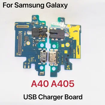 Originalus Port USB Įkrovimo Dokas Valdybos Samsung Galaxy A40 A405 A405F SM-A405FN/DS Jungtis Valdybos Įkrovimo Flex Kabelis