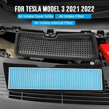Oro Srauto Angos Dangtelis Tesla 2022 Modelis 3 2021 Model3 Oro Kondicionavimo Sistema Įsiurbiamo Oro Filtras Įleidimo Dulkių Prevencijos Apsauginis Dangtelis
