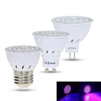 Visą Spektrą E27 220V GU10 MR16 LED Fito Lempos IR UV Augalų Auga Lemputės Fitolampy Patalpų Sodo Augalų Žiedų Hydroponics