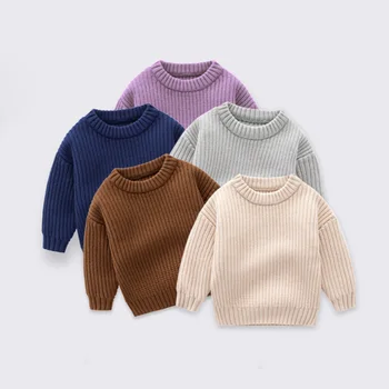 Žiemos megzti megztinis, šilta striukė berniukams ir mergaitėms 1-7 metų amžiaus Beibei 2022 mados naują atsitiktinis korėjos versija, vaikų drabužiai